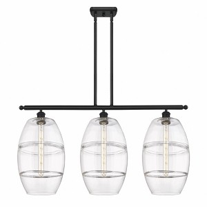 Vaz - 3 Light Stem Hung Island In Industrial Style-19 Inches Tall and 36.5 Inches Wide - 1 of 1