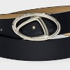 Women's Twisted Swirl Belt - Wild Fable™ Black - 3 of 3