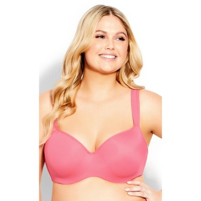 Avenue Body  Women's Plus Size Fashion Balconette Bra - Salsa Red - 50dd :  Target