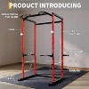 1100 lbs Multi-Functional Power Cage, Adjustable Safety Bars, Power Rack with Pull-Up Bar for Home Gym and Garage Gym - 3 of 4