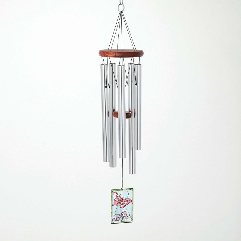 Woodstock Windchimes Décor Chime Butterfly, Wind Chimes For Outside, Wind Chimes For Garden, Patio, and Outdoor Décor, 26"L, 1 of 8