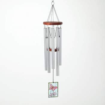 Woodstock Windchimes Décor Chime Butterfly, Wind Chimes For Outside, Wind Chimes For Garden, Patio, and Outdoor Décor, 26"L