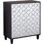 Studio 55D Firenze 30 1/2" Wide Black and Silver Accent Cabinet