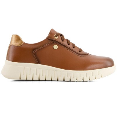 Женские кроссовки Andrea Women's Soft Leather Sneakers 90574 Brown 6 — фото 3