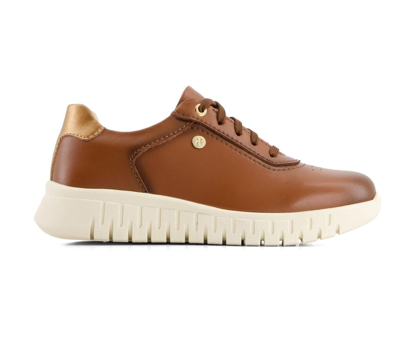 Женские кроссовки Andrea Soft Leather Sneakers 90574 Brown 6, цвет: Коричневый — фото 3