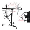 Drywall Lift Panel Hoist, 16Ft Sheetrock Jack Lift, 150 Lbs Load Capacity Drywall Lifter with Rolling Caster Wheels Construction Carrying Tool black - 4 of 4