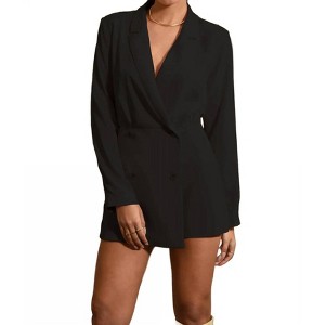 Women's Adele Soft Blazer Romper - adelyn rae - 1 of 4