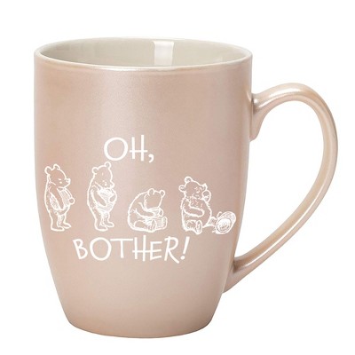 Elanze Designs Oh, Bother! Pooh White and Precious Pearl 10 ounce New Bone China Coffee Cup Mug