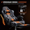 Lyngins Ergonomic Gaming Computer Chair with Footrest, Video Game Desk Chair, PU Leather Recliner with Headrest & Fixed Up Armrest, Home Office Chair - 3 of 4