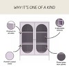 INFURNIC Decorative Storage Cabinets Short 2-Door Metal Accent Cabinet with Fluted Glass Stylish Adjustable Storage, Purple, 31.5"*15.75"*39.96" - 4 of 4
