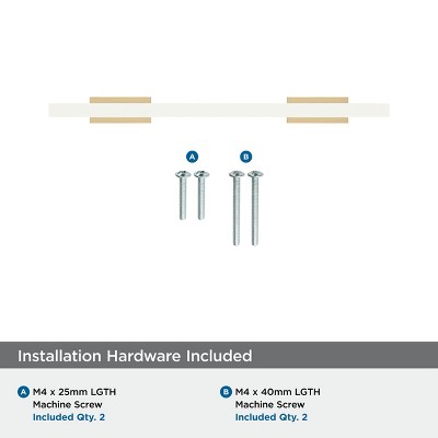 Golden Champagne and White 3-3/4" Cabinet Bar Pull