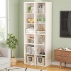 Hommoo 71.6 Inch Tall Narrow Bookcase with 12 Cube White - 4 of 4