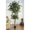 HomeStock  6 ft. Artificial Ficus Tree in Pot for Indoor/Outdoor - 4 of 4