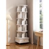 TOAOTBNBO 5 Tier Rotating Bookshelf with Drawer, Floor-Standing Bookcase With Stroage Cabinet, Wood Display Book Shelf for Bedroom - 4 of 4