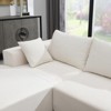 FONTOI Modular Sectional Sofas, L-shaped Sofa, Convertible Sleeper Couch, Compressed Sofa for Living Room Apartment Office, White, 109"*28.5"*68" - 3 of 4