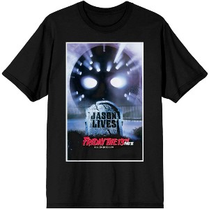 Men's Black Jason Lives Grave Poster Shirt - 1 of 1