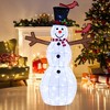 Tangkula 4.8 FT Christmas Snowman with 120 LED Lights Collapsible Xmas Snowman - 2 of 4