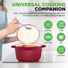 NutriChef 6 Qt Electric Dutch Oven, 5-in-1 Cast Iron Pot with Lid - 3 of 4