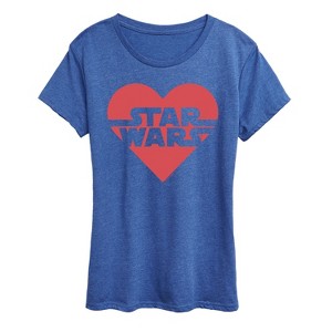 Women's - Star Wars - Valentine Heart Logo Short Sleeve Graphic T-Shirt - 1 of 4