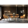 LeisureMod Kova Series Modern Rectangular Dining Table with Sintered Stone/Glass Top and Acrylic Base - 3 of 4