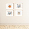 Big Dot of Happiness Happy Thanksgiving - Unframed Fall Harvest Pumpkin Linen Paper Wall Art - Set of 4 - Artisms - 8 x 10 inches - image 3 of 4