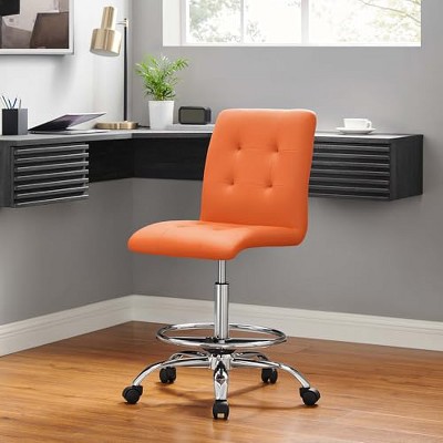 Modway Prim Armless Vegan Leather Drafting Chair