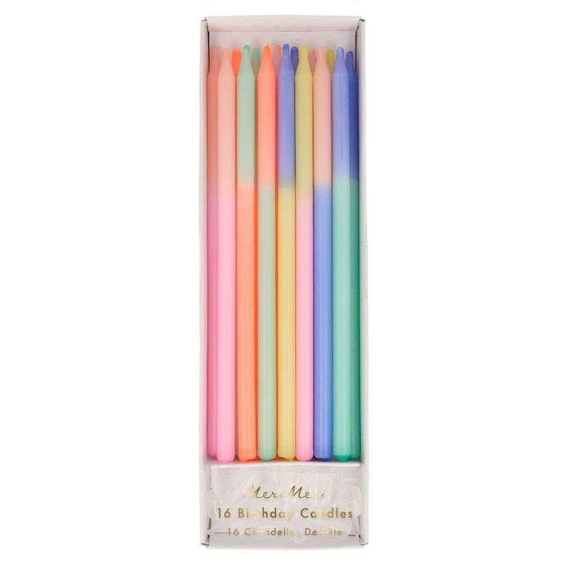 Meri Meri Multi Color Block Candles (Pack of 16), 1 of 2