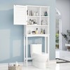Over The Toilet Storage Cabinet, Over Toilet Bathroom Organizer With Adjustable Shelf, Freestanding Cabinet - 2 of 4