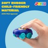 SYNCFUN 16Pcs Cartoon Cars, Soft Rubber Toy Car Set, Mini Toy Vehicles, Bath Toy Car for Toddlers, Gift for Boys Girls Christmas Birthday - 4 of 4