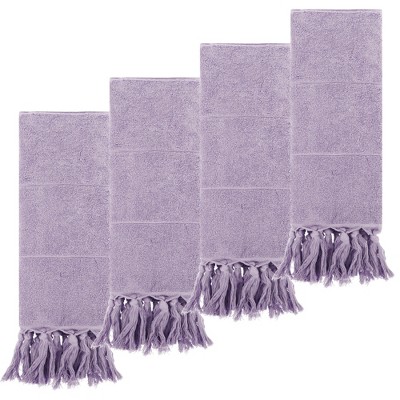 REGALWOVEN Cotton Bathroom Hand Towel with Tassel 14" x 30" 2 Pcs