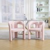 GDFStudio Andrew Modern Teddy Upholstered 3-Legs Dining Chair (Set of 2) - 2 of 4