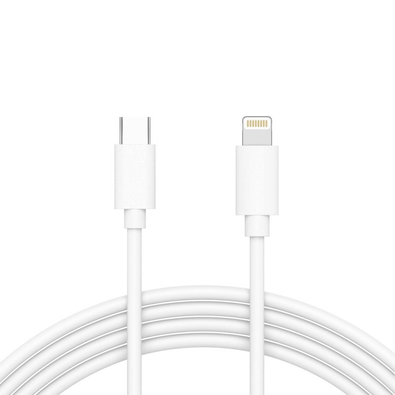 Just Wireless Lightning to USB-C PVC Cable – White, 4 of 8