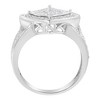 Silver 2/5 Cttw Princess Cut Diamond Cluster Composite Cocktail Ring - 4 of 4