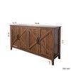 Cabinet with 4 Doors & 4 open shelve Modern Credenza, Freestanding Sideboard Storage Cabinet Entryway Floor Cabinet for Living Room Bedroom - 4 of 4