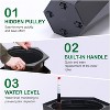 Planters Set of 2, Flower Pot Outdoor and Indoor, with 2 Trays and a Water Level Monitor and Wheels for Patio, Porch, Living Room,  Office - 2 of 4
