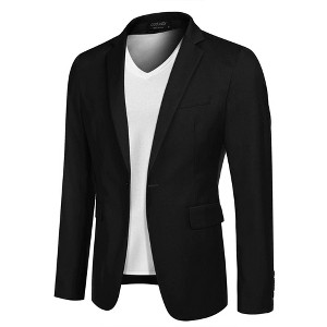 COOFANDY Mens Sport Coat Casual Blazer One Button Business Suit Jacket - 1 of 4
