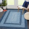 5x7 Washable Farmhouse Braided Print Rug - Non-Slip Soft Polyester Carpet, Modern Stain Resistant Rug for Living Room Bedroom Dining Room - 2 of 4