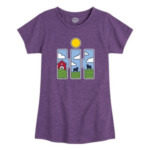 Girls' - Case IH - Logo Farm Fill Fitted Short Sleeve Graphic T-Shirt - 1 of 4