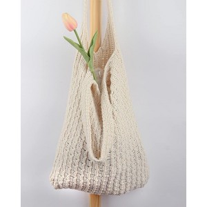 FATMOON Handmade Crochet Shoulder Bag for Women, Foldable and Lightweight Polyester Tote, Stylish & Practical Travel Purse - 1 of 4