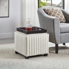 GustoWave Storage Bench for Living Room Bedroom End of Bed Bench with Thicker Seat 35inch Linen Fabric Upholstered Bed Bench Beige - 2 of 2