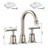 Whizmax Bathroom Faucets for Sank 3 Holes,8 inch 2 Handles Faucet for Bathroom Sink with Pop Up Drain,360° Swivel Spout Brushed Nickel - 3 of 4