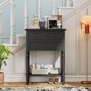 NicBex Console Table Narrow Side Table with 3 Storage Drawers and Bottom Shelf Sofa Table for Entryway, Hallway, Living Room - 1 of 4