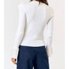 Women's Long Sleeve Bow Sweater Top - lalavon - 3 of 4