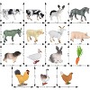 15-Piece Realistic Farm Animal Figurine Set, Mini Barn Playset & Cake Topper for Easter Egg Filler & Theme Parties - 2 of 4