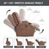 Brown PU Leather Power Lift Recliner Chair with 8-Point Vibration Massage and Lumbar Heating for Living Room Apartment - 3 of 4