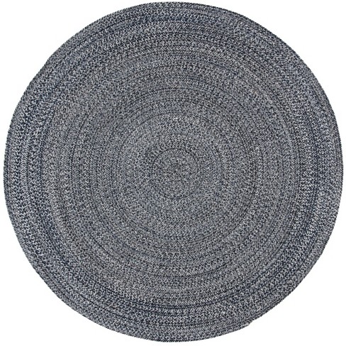 Braided Brd701 Hand Woven Area Rug - Navy/ivory - 5' Round - Safavieh ...