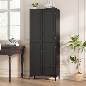 71 Inch Tall Cabinet with 5 Adjustable Shelves and 4 Doors ¨C Ideal Pantry or Bathroom Storage for Kitchen and Dining Areas - 1 of 4