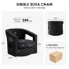 30 inch W 360° Swivel Chenille Accent Chair – Modern Barrel Chair for Living Room No Assembly Required - 4 of 4