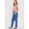 Slickblue Women's Denim Jogger Pants, Elastic Waist, Slouchy Fit, Cargo Style with Pockets, Blue, Size S-L - 4 of 4