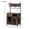 HTUTWOO Retro Dog Crate & Kitchen Hutch, Dog Kennel Furniture with Drawers, Storage Shelves and Hooks for Small & Medium Dogs - 4 of 4